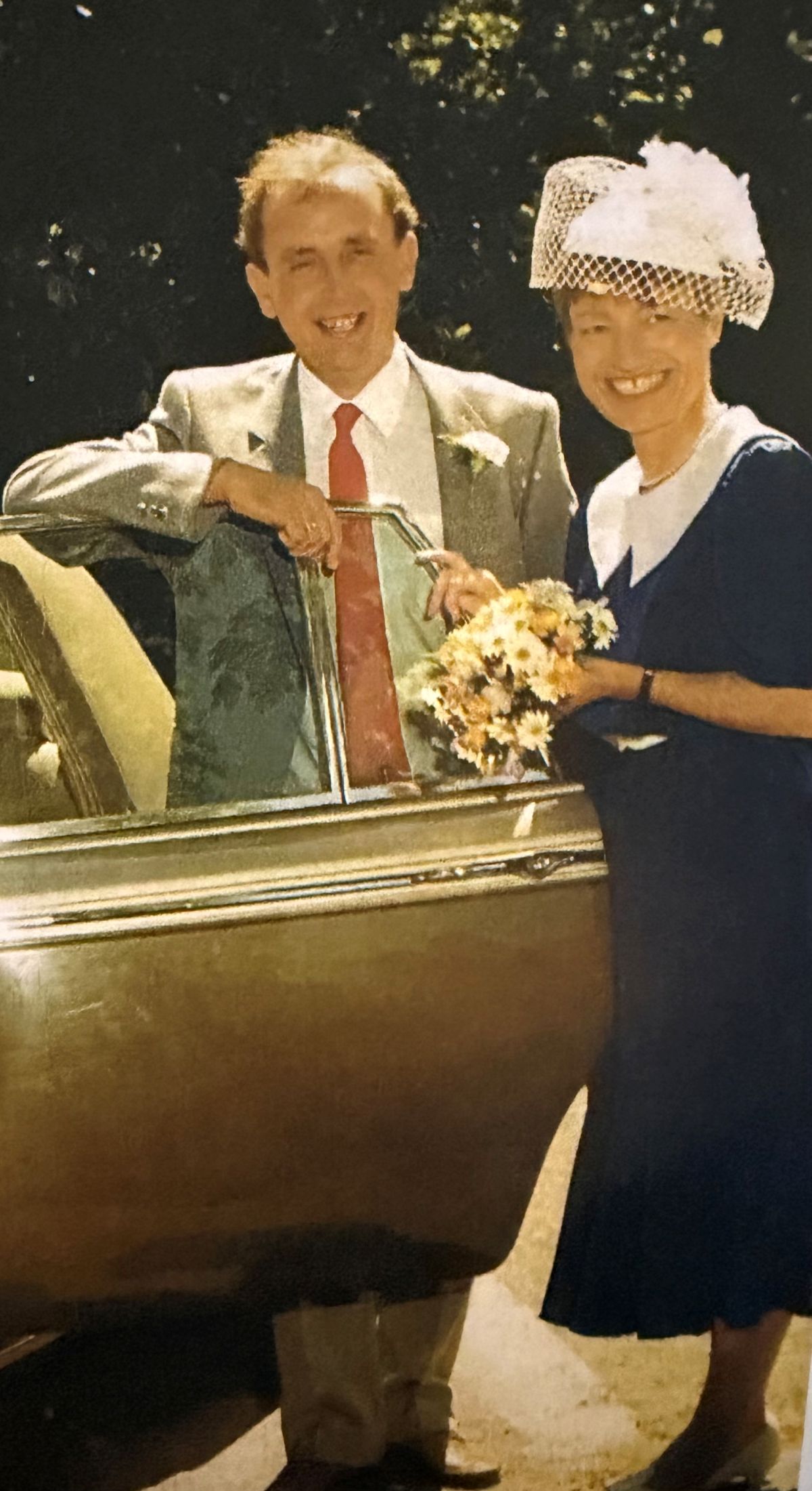 Dick and Maria on their wedding day